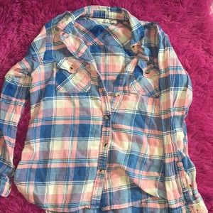 Pink & blue flannel